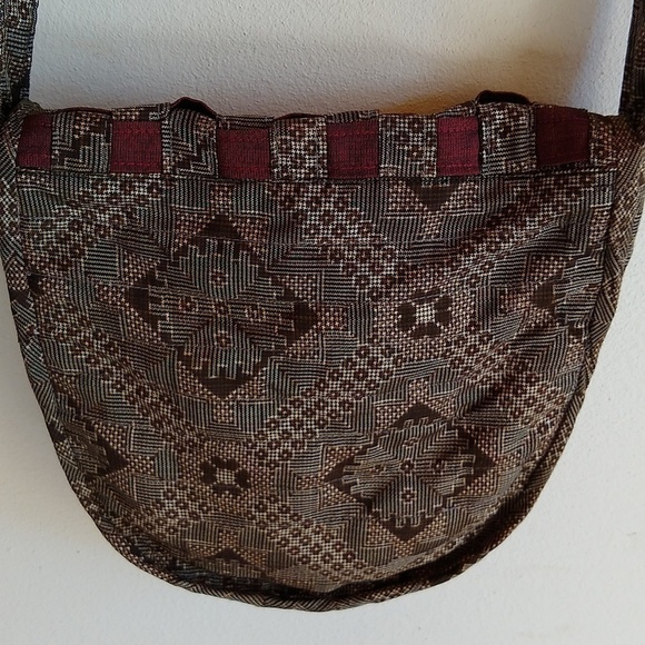 Handmade Patchwork Shoulder Bag Purse Soft Textile Aztec Asian - Picture 5 of 6